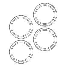 Conjunto de 4 aros para guirlanda de Natal, estrutura de ferro para guirlanda, estrutura de arame metálico, anéis redondos para guirlanda,