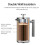 Καφετιέρα γαλλικού τύπου 350ml/800ml/1000ml, διπλού τοιχώματος από ανοξείδωτο ατσάλι, 3