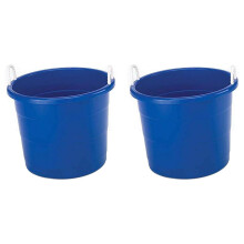 saney17-galonowe plastikowe wiadro wielofunkcyjne z wytrzymałymi uchwytami linowymi do użytku wewnątrz i na zewnątrz, niebieskie (opakowanie 2