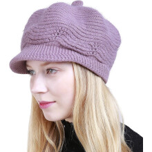 Kiibsot Fashion Dames Winter Warme Slouchy Kabelgebreide Muts met Klep