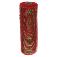 1 Rolle Festival-Netzband, Dekorationen, Weihnachtsband, Ornamentband, Kranzschleife, DIY-Band