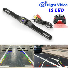 Cámara de visión trasera para coche HD impermeable de 170 con visión nocturna para matrícula