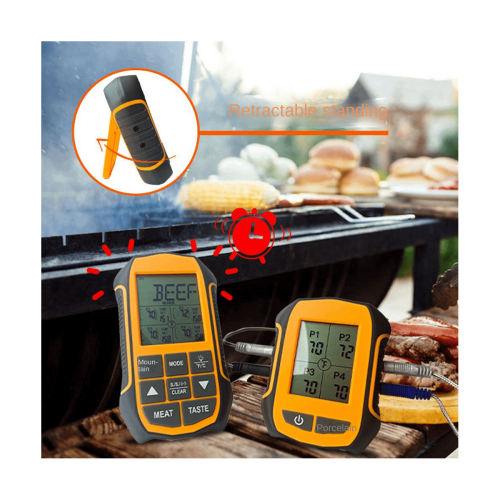 Grillmatlagningstermometer Trådlös smart säker grilltermometer Stöder 490 fot trådlös anslutning för utomhusgrillning 1