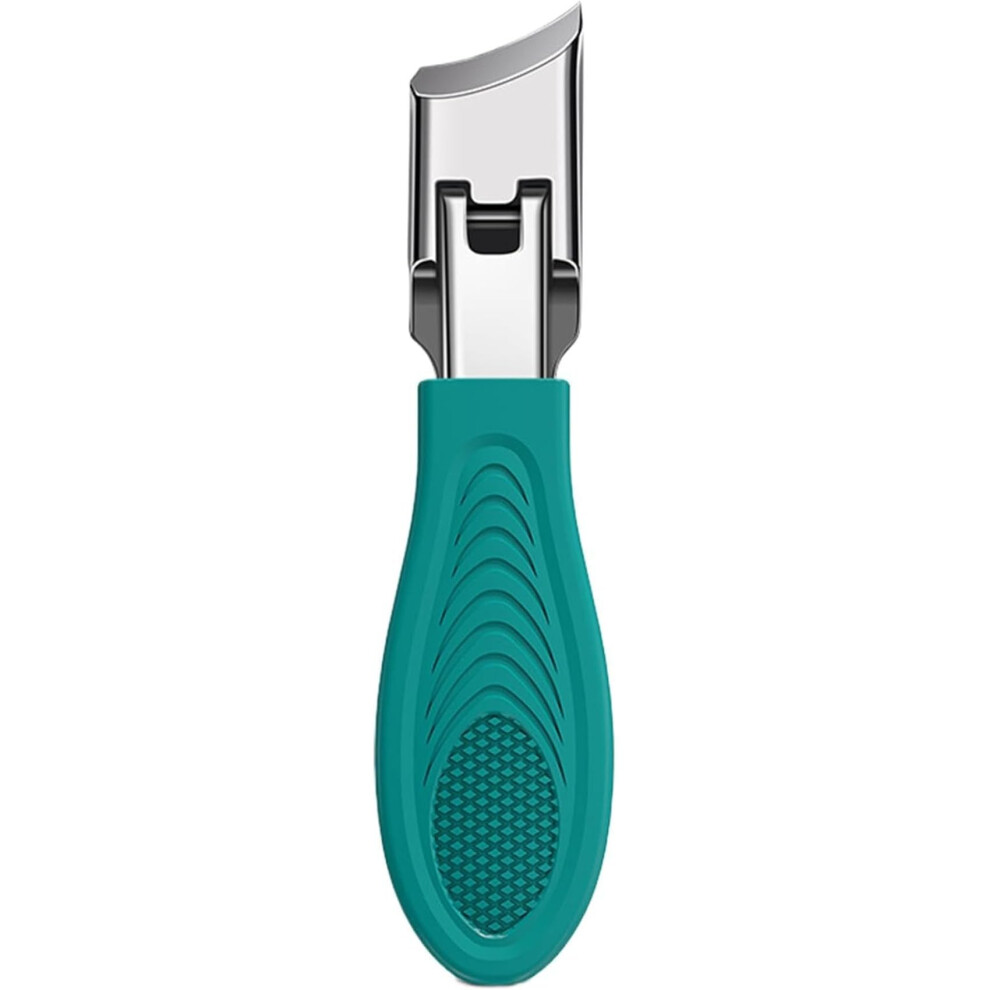 Green Nail Clippers For Seniors, Stainless Steel Wide Mouth Toenail Clippers With Ergonomic NonâSlip Grip (Green)