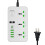 Πολύπριζο WICVIK Surge Protector 78,7 ιντσών, 6 θύρες USB με διακόπτη 2