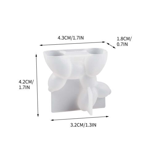 Καλούπι σιλικόνης Jacenvly3D για σκύλους, συμβατό με ρητίνη, κερί και γύψο DIY, 2