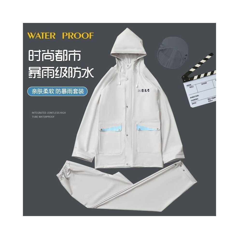 Fashion Thicken Raincoat Suit Split Waterproof Rain Jacket Pants Rainsuit Foldable Windproof Outdoor Mortocycle Rain Coat Suits 9173940182097