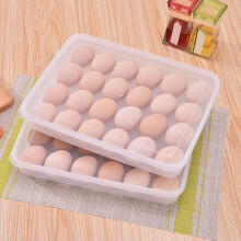 Conjunto de 2 Porta-Ovos para Geladeira SUSUchens com Tampa, Organizador Transparente Empilhável para 24 Ovos, Bandeja de Grau Alimentício -