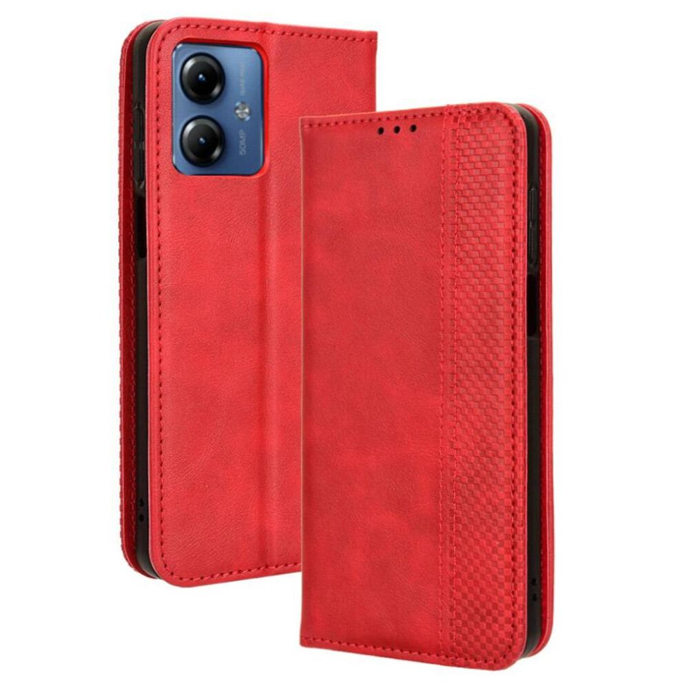Case For Motorola Moto G14 4G Magnetic Closure Pu Leather Wallet 9340258862038
