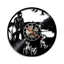 Home Decor Gnobogi Vinyl Record Wall Clock And Dog Vintage Wall Home Decor Stylized Wall Clock on Clearance