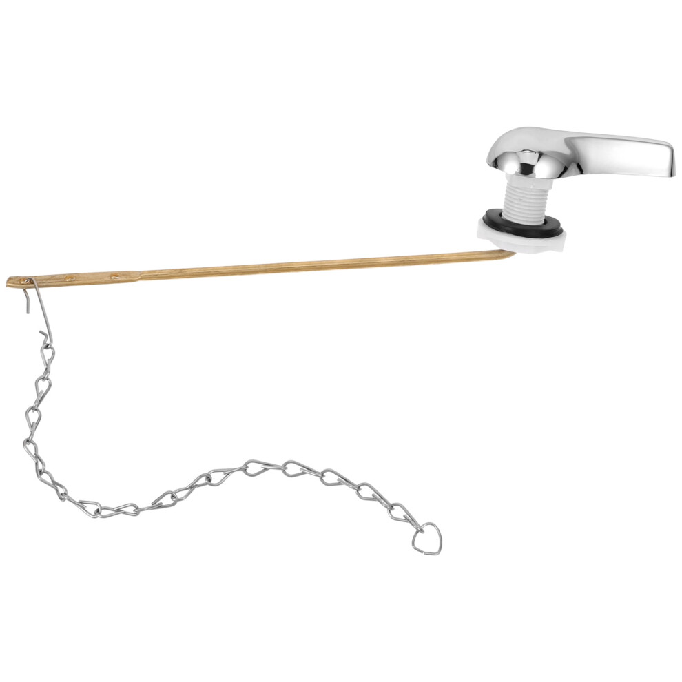 Hokarua 1 Set Toilet Flush Handle Toilet Tank Flush Lever Replacement Flapper Chain Flush Handle Kit 9340258864056