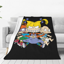 Manta de Rugrats, suave y cálida, de franela, para dormitorio, sala de estar, dormitorio universitario, para todas las estaciones.