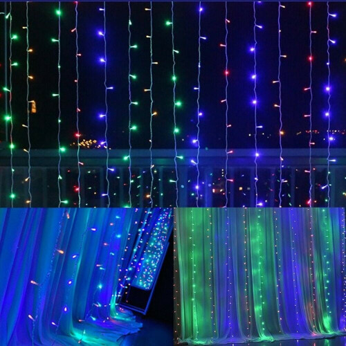 300LED φώτα κουρτίνας παραθύρου σε σειρά USB αδιάβροχο φωτιστικό τοίχου με λάμψη 1