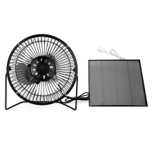 YUMILI Solar Powered Fan, Mini USB Solar Panel Powered Fan Cooling Fan, Portable USB Fan for Cooling Ventilation Home Travelling Fishing