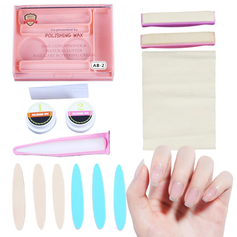 Nail Buffer Kit Japanese Manicure Set with LongLasting Gloss Finish and Professional 3Step Care