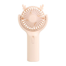 Zeceouar Mini Portable Fan, Silent Powerful Handheld Fan 3 Speeds, USB Rechargeable Lightweight Desk Fan with Base, Cute Design