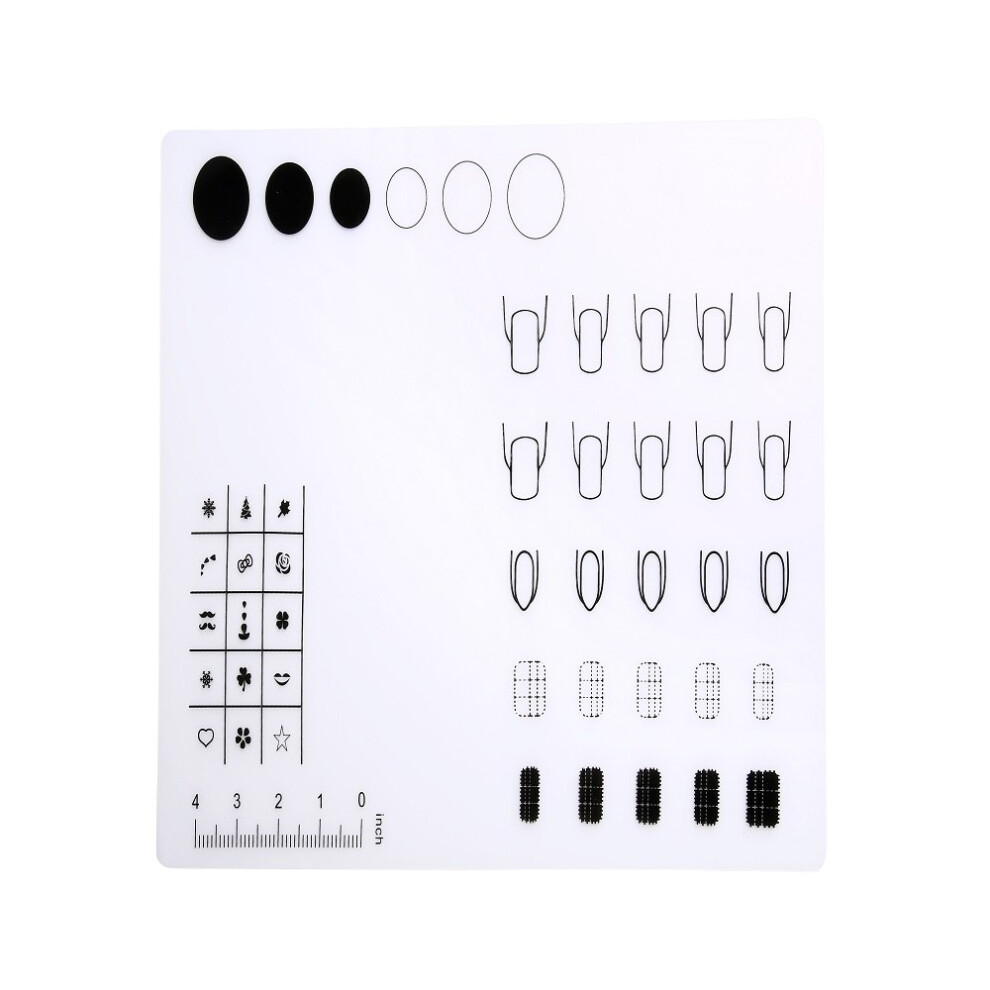 Silicone Nail Stamping Mat Mess Flexible Durable Design Reusable for Polish Cleanup