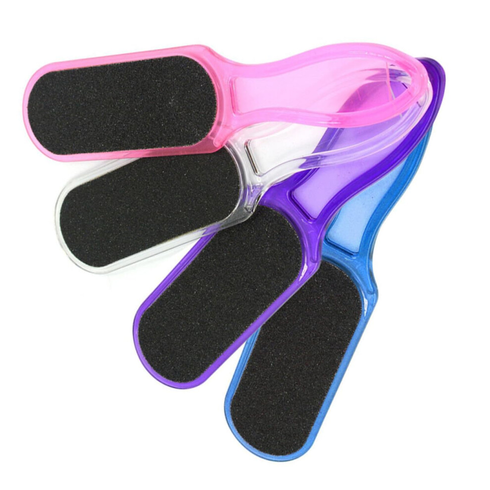 4PCS DoubleSided Foot File Callus Remover Pedicure Rasp for Cracked Heels Random Color