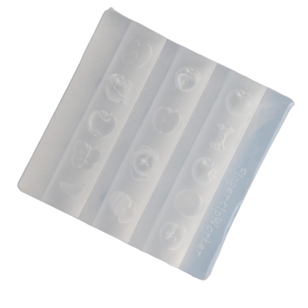 Nail Art Mold Silicone Fruit Shaped Stamping Reusable Easy Demolding for Salon and Home