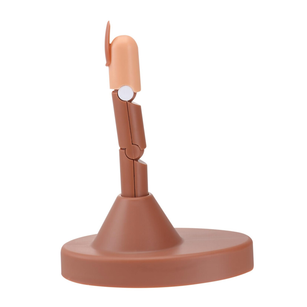 Brown Nail Practice Finger With Realistic Surface, Manicure Training Finger For Nail Art Display