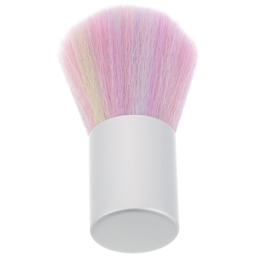 Short Handle Nail Dust Brush with Soft Rainbow Bristles for Manicure Pedicure Nail Art Cleaning