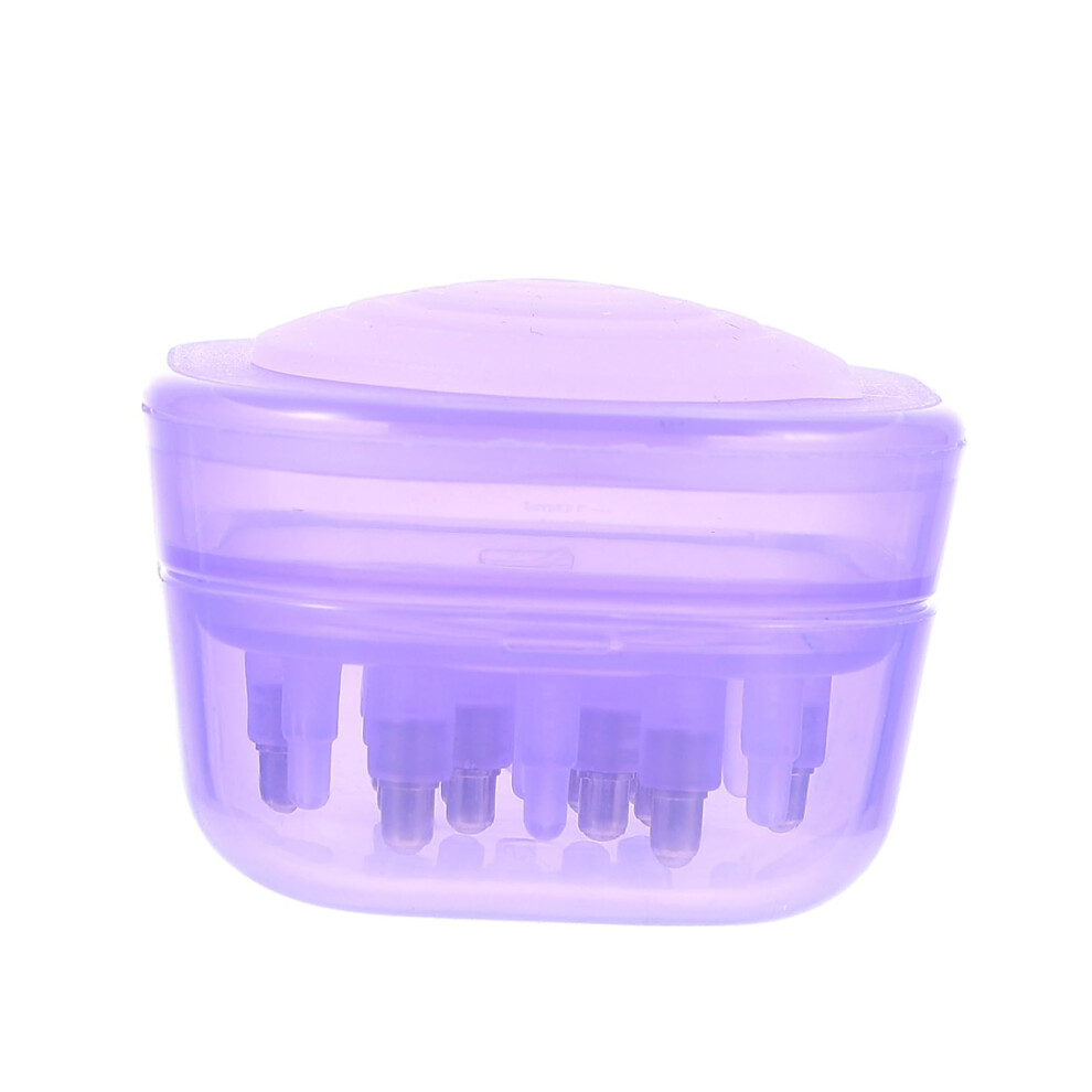 Unisex Purple 2Pcs Scalp Applicator Comb With Roller Massage Brush For Precise Serum Application And Scalp Care