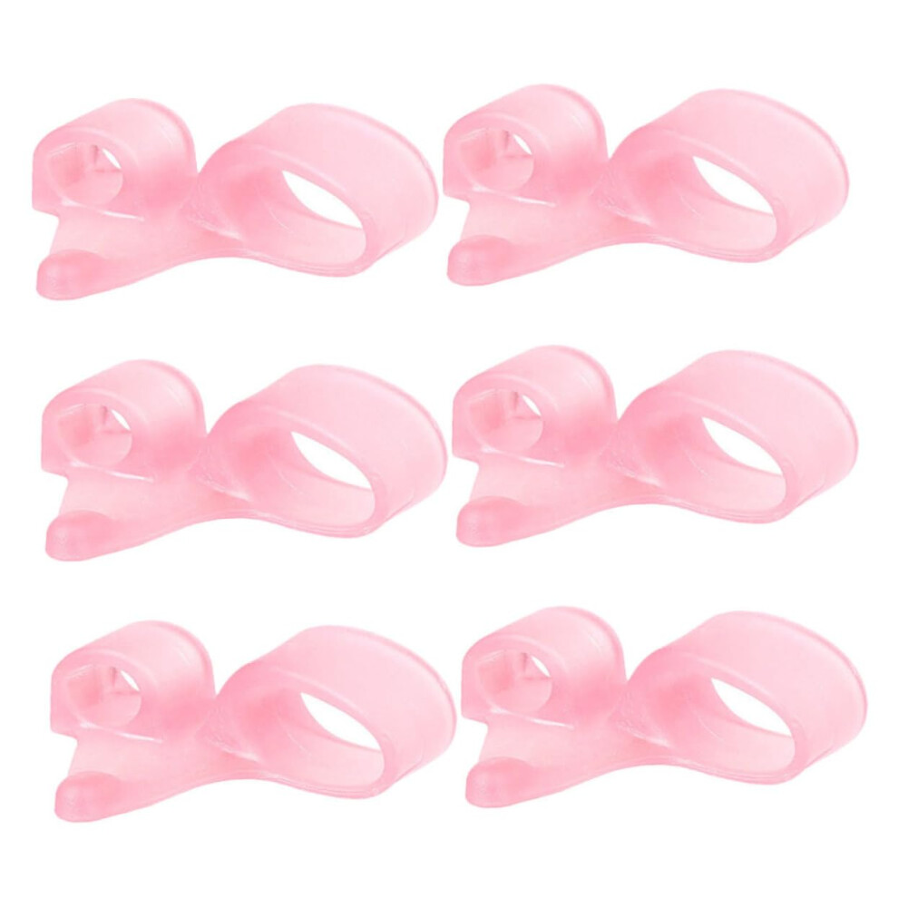 Pink Toe Separators And Bunion Corrector Reusable Gel Spacers For Adults Hallux Valgus Straightener