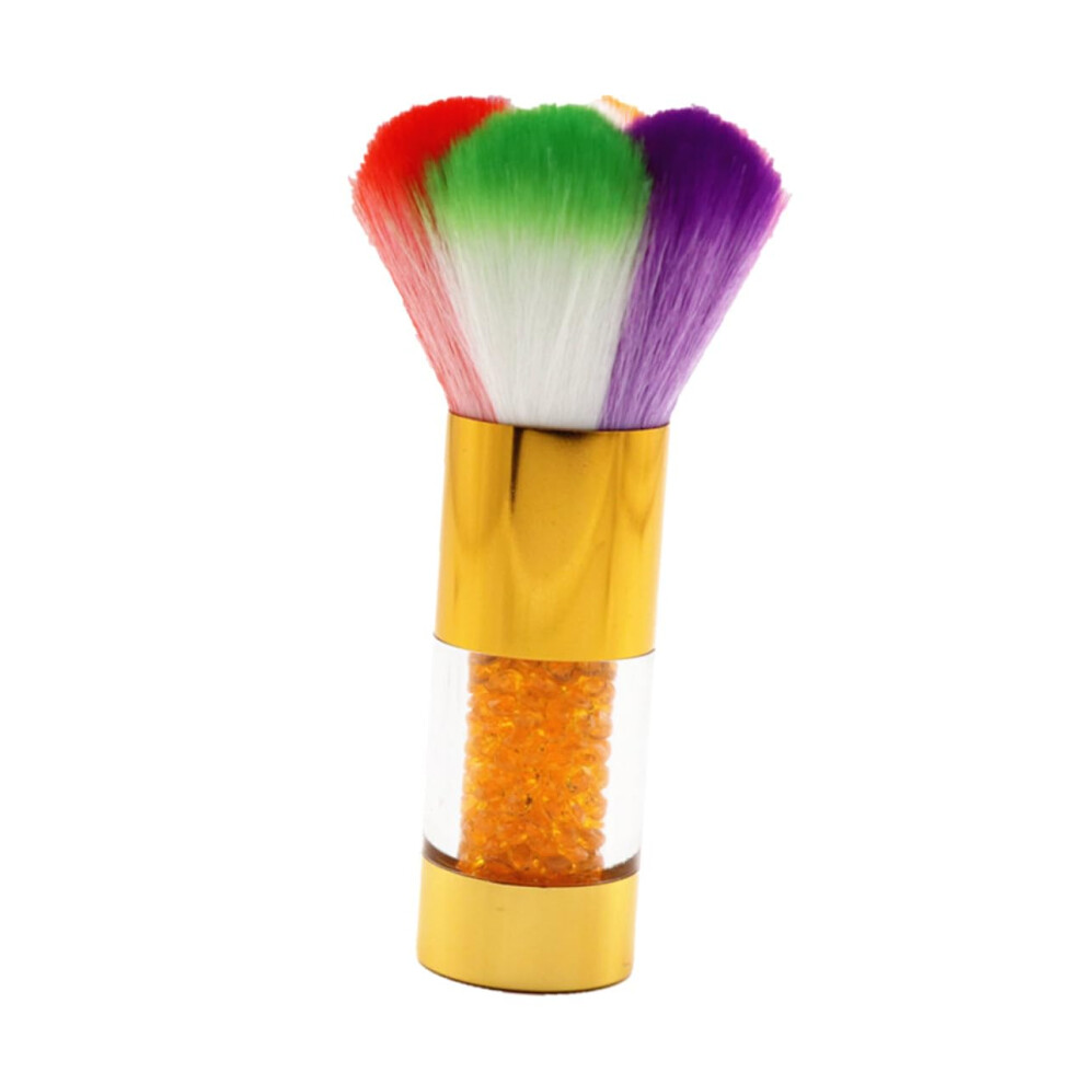 Soft Bristle Nail Dust Brush with Rhinestone Handle for Professional Manicure and Nail Art Cleaning