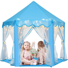 Princess Tent Girls Large Playhouse Kids Castle Play Tent with Star Lights Toy for Children Indoor and Outdoor Games, 55'' x 53'' (DxH)