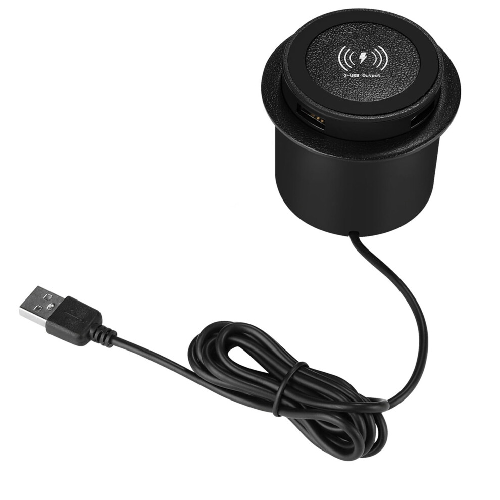 Wireless Fast Charger With Usb Interface Over-Current, Over-Heat, Short-Circuit Protection For Organized Desktop 9048212128793