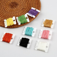 6 Rolls of Functional Sewing Waxed Threads Cords Craft Waxed Threads Waxed Strings for Crafts