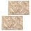 Eease SOLUSTRE Vintage Round Placemats (2pcs) Leaf Hollow Dining Table Coasters 1