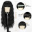 Long black wig with bangs 3