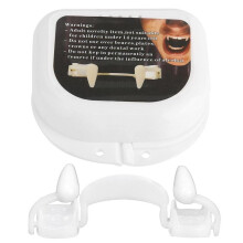 Xinhuaya Retractable Zombie Fangs for Adult Kids Zombie Cosplay Teeth Plastic Wolf Fangs Halloween Xmas Party Props Horror Favors Decor
