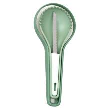 3 in 1 Carving Tools, Long Lasting Nesting Tool, Portable Fruit Whittling Tools, Multifunctional Cutting Supplies for Kids and Adults (Green)