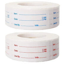Food Labels Stickers, 2 Rolls 1000 Pieces Removable Food Stickers, Frozen Food Labels Stickers, Waterproof Food Storage Labels, Reminder Food Storage
