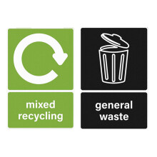 Self Adhesive Recycling Stickers For Trash Bins, Waterproof Waste Segregation Labels Featuring Eco Friendly And Indoor Outdoor Use Design, Durability