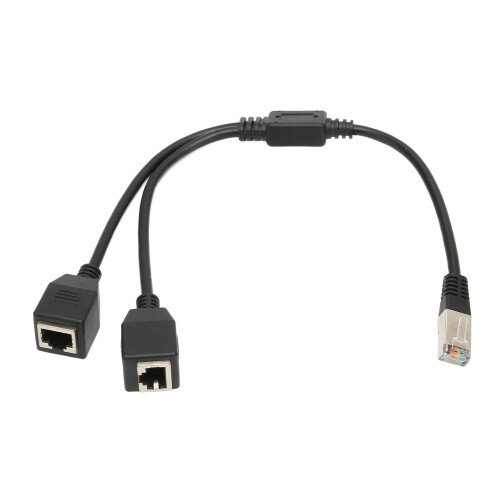 Διαχωριστής Ethernet RJ45, 1 αρσενικό σε 2 θηλυκά LAN Ethernet Splitter με σταθερή μετάδοση και
