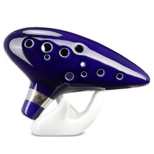 Alto C keramische ocarina, 12-gaats Zelda ocarina, een ideaal cadeau, inclusief liedboek, displaystandaard, beschermhoes en nekriem.