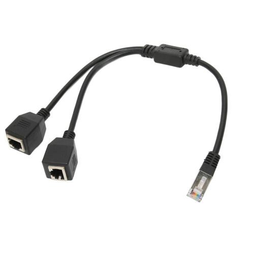 Διαχωριστής Ethernet RJ45, 1 αρσενικό σε 2 θηλυκά LAN Ethernet Splitter με σταθερή μετάδοση και 2