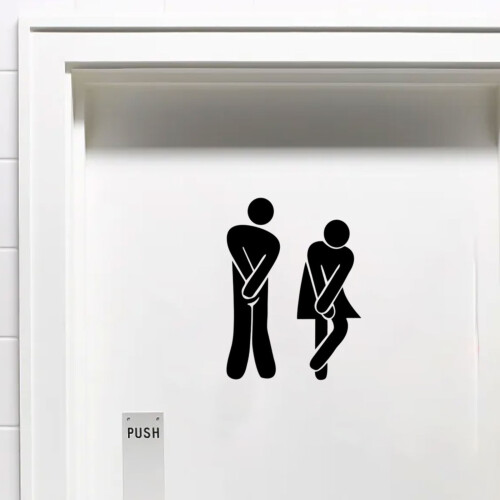 Πινακίδα Πόρτας WC, Τουαλέτα, Άνδρας & Γυναίκα, Σύμβολο Άνδρων & Γυναικών, Πινακίδα 1