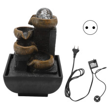 Feng Shui Fountain for Home Decor, Indoor Desktop Fountain with Colorful Lamp Bead and Relaxation Waterfall Feature, Tabletop Waterfall Meditation