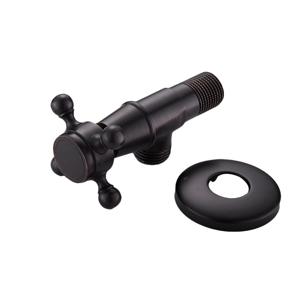 Matte Black Brass Angle Valve For Bathroom/Kitchen/Toilet 9173940849686