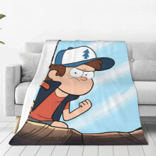 Roztomilá anime deka Gravity Falls, super měkká, lehká a pohodlná flanelová deka, 60x50 palců, dárky pro dívky i chlapce, pro všechna