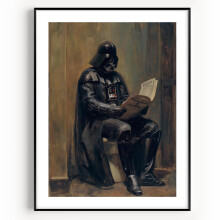 ASPORIC Star Wars Badezimmer-Kunstdruck – Poster im Vintage-Stil mit Darth Vader, Stormtrooper und Yoda, 28 x 35,5 cm, ungerahmt