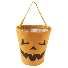 Plátenná taška na cukríky s halloweenskou tekvicou, prenosné opakovane použiteľné vedro na koledovanie, viacúčelový darček na párty