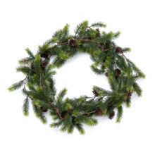 Crăciun simulare ace conuri Rattan cadru ușă casă decorare artificială cortină ușă agățat perete 66,9 inch ghirlandă umerașe pentru ușa
