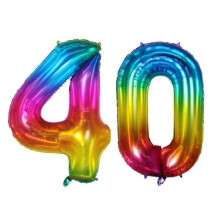 Jättimäiset 40" 40 hyytelöfolionumeroilmapallot valokuvaus 40-vuotissyntymäpäiväkelluke helium