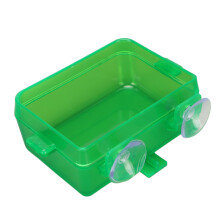 Ciotola in silicone con forte ventosa verde S per alimentazione di gechi e lucertole