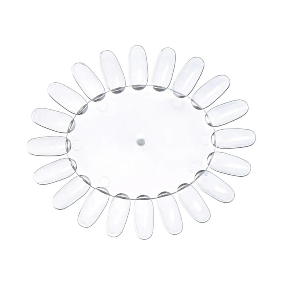 Nail Art Display Wheel 50Pcs Clear Acrylic Swatch Boards with 20 False Nails Each for Accurate Color Testing